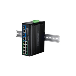 TRENDnet dévoile un nouveau switch industriel  Gigabit 400 W PoE++ à rail DIN à 10 ports