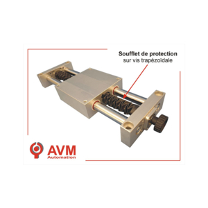 Soufflet de protection sur vis trapézoïdale