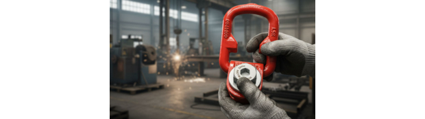 anneau de levage articulé avec un système de vissage breveté