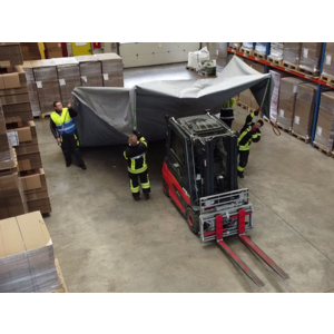 Couverture anti feu pour chariot élévateur avec batteries Lithium  - DIFOPE Ref. COUVAF-CHA