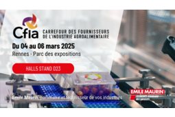 Emile Maurin expose au salon CFIA Rennes 2025 – Du 04 au 06 mars 2025. Retrouvez vos experts en éléments normalisés sur le stand Hall 5 Stand D23.