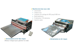 Machine de mise sous vide à buse extérieur