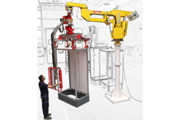 Dalmec lance un nouveau manipulateur pneumatique pour la manutention d’armoires métalliques lourdes 