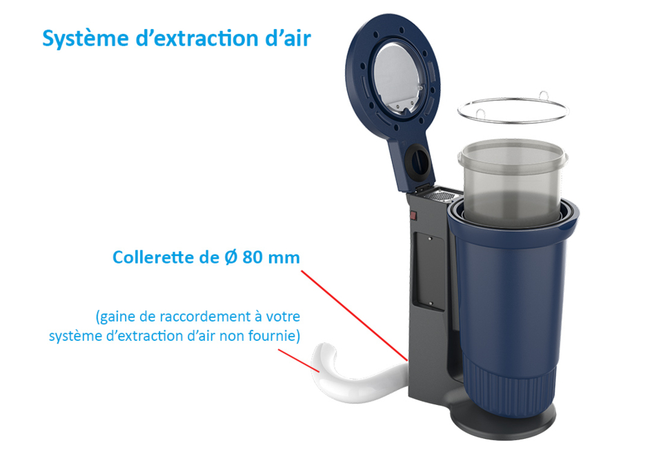 ASPICOLLECT - Collecteur de déchets avec collerette d'extraction - réf. ASPI-EXTRACT - DIFOPE