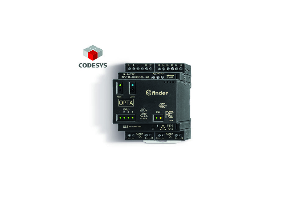 Relais logique programmable OPTA CODESYS de Finder : un PLC extensible et multi-connecté