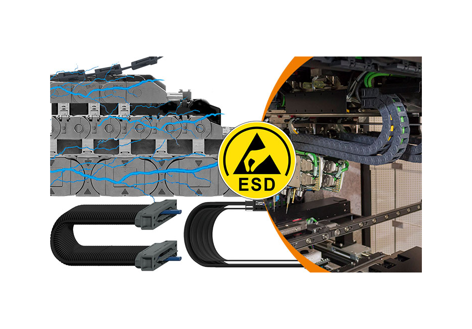 Chaînes porte-câbles ESD