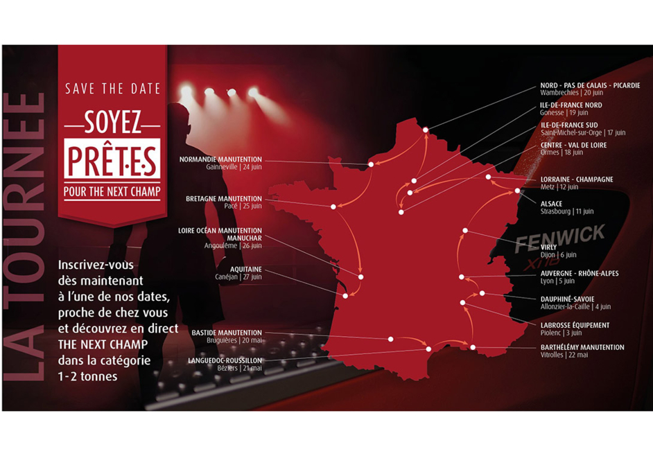 Fenwick-Linde part à la rencontre des professionnels de la manutention avec la tournée « THE NEXT CHAMP »