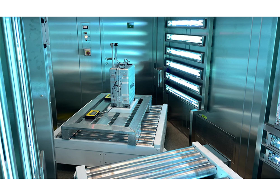 Système de désinfection UV des palettes