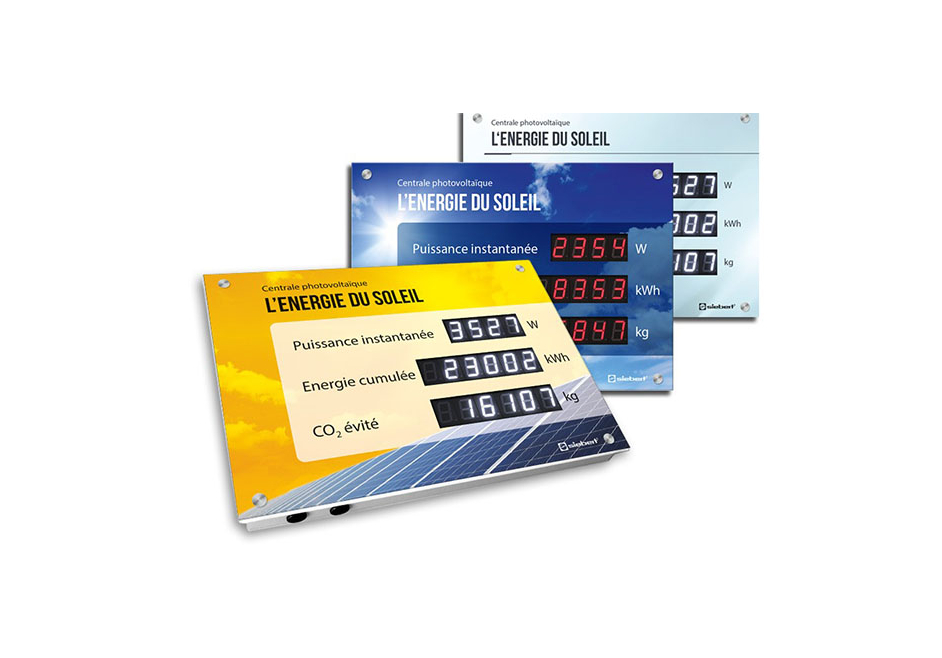 Panneau d'information pour installations photovoltaïques