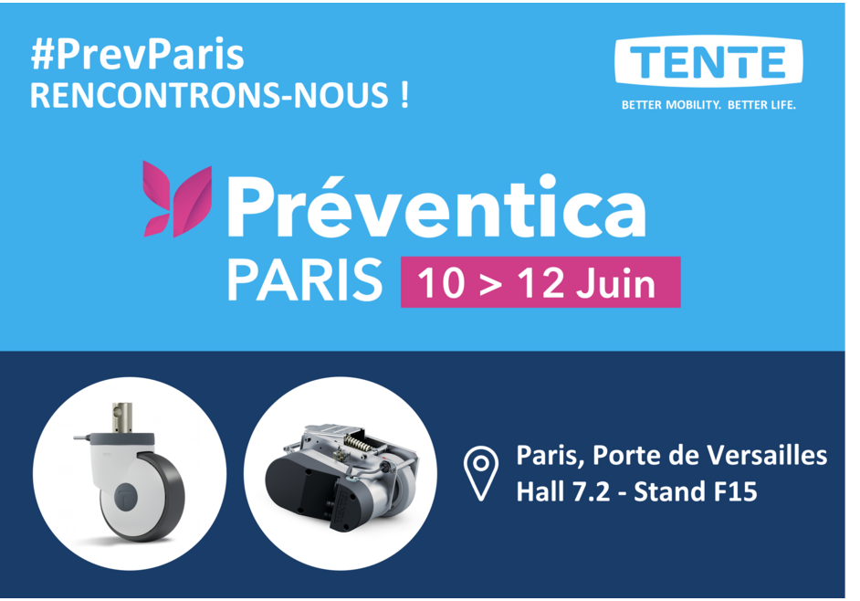 Roues et roulettes TENTE au salon Préventica
