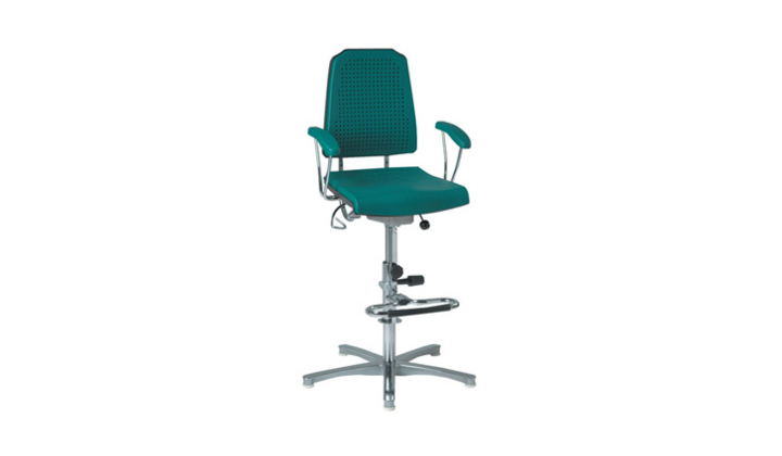 Chaise ajustable Bois Assise réglable ergonomique solide. Travail Labo