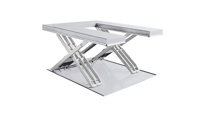 Structure équipée pour table élévatrice électrique double réglable en  hauteur gris