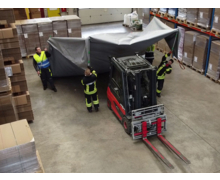 Couverture anti feu pour chariot élévateur avec batteries Lithium  - DIFOPE Ref. COUVAF-CHA